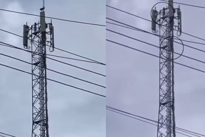 Crianças são filmadas escalando torre de telefonia em Maués