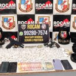 Rocam prende trio com armas e mais de 540 porções de drogas em Manaus