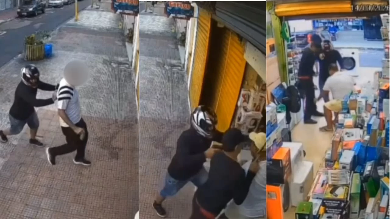 Dupla armada realiza assalto em loja movimentada no Centro de Manaus