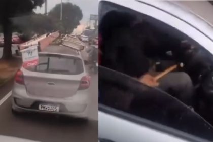 Motorista impede passagem de ambulância durante atendimento em Manaus