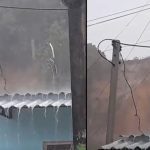 Vídeo mostra momento em que barranco desliza durante chuva em Manaus
