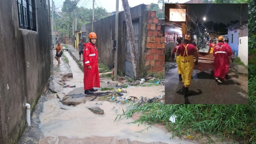 Corpo de Bombeiros socorreu 32 famílias durante o temporal em Manaus