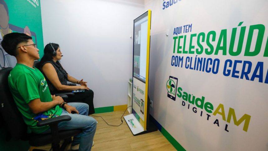 Cabines de telessaúde passam a funcionar em shoppings de Manaus para consultas com clínico geral