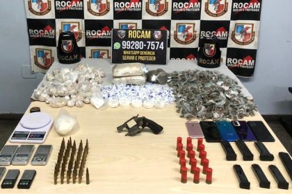 Homem é preso com mais de 5 mil porções de drogas, arma de fogo e munições em Manaus