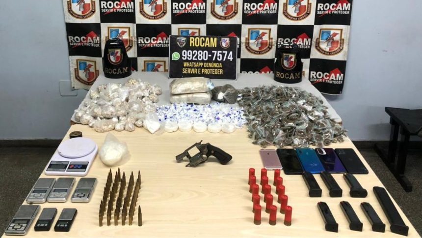 Homem é preso com mais de 5 mil porções de drogas, arma de fogo e munições em Manaus