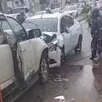 Carro na contramão provoca acidente envolvendo vários veículos na avenida Djalma Batista