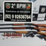 Polícia apreende cinco armas de fogo após denúncia em Itacoatiara
