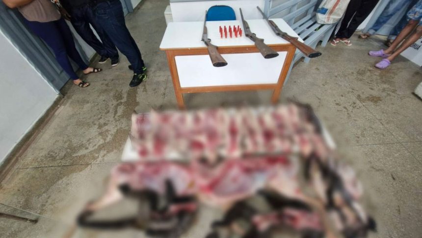 Seis homens são presos por caça e porte ilegal de armas em Juruá