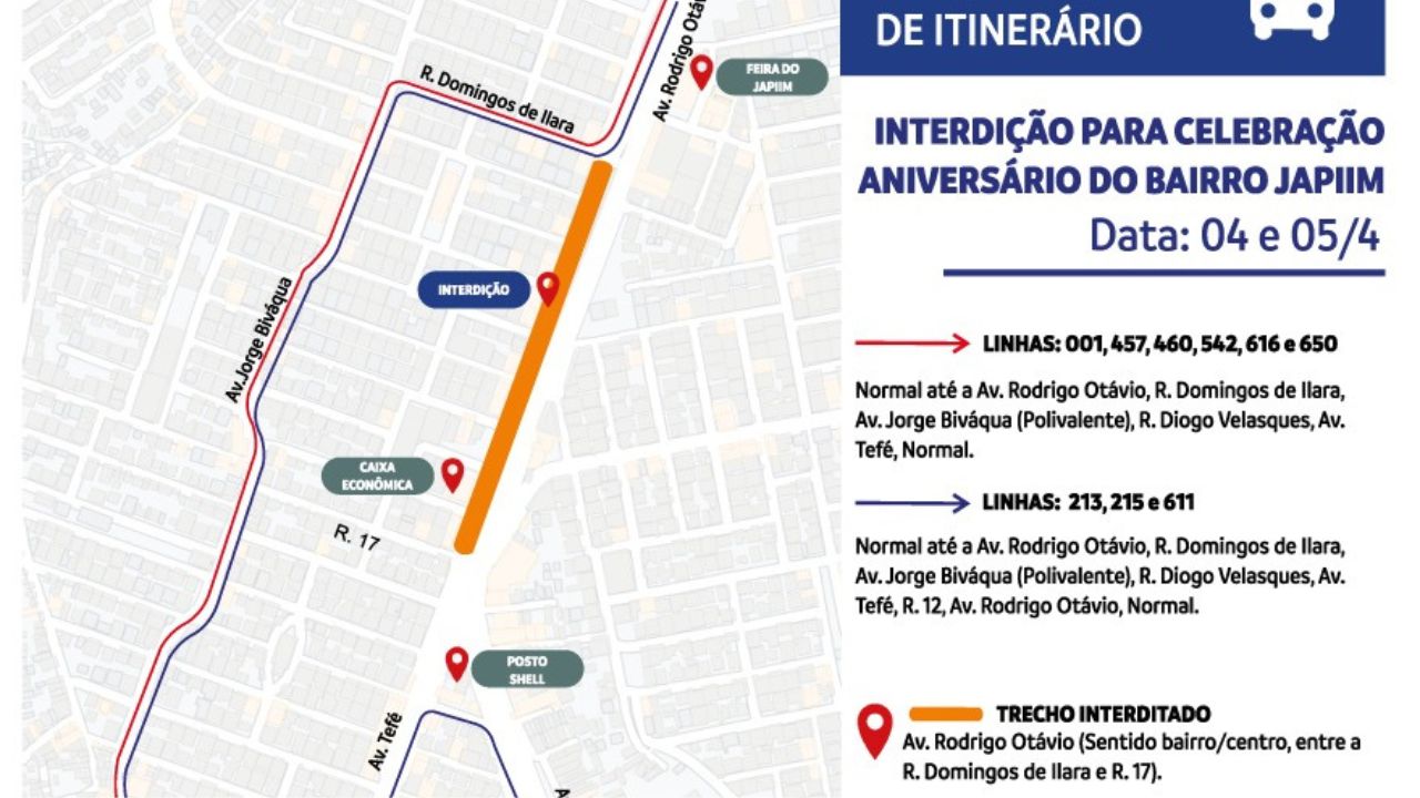Aniversário do Japiim provoca mudanças no trânsito e transporte público neste fim de semana