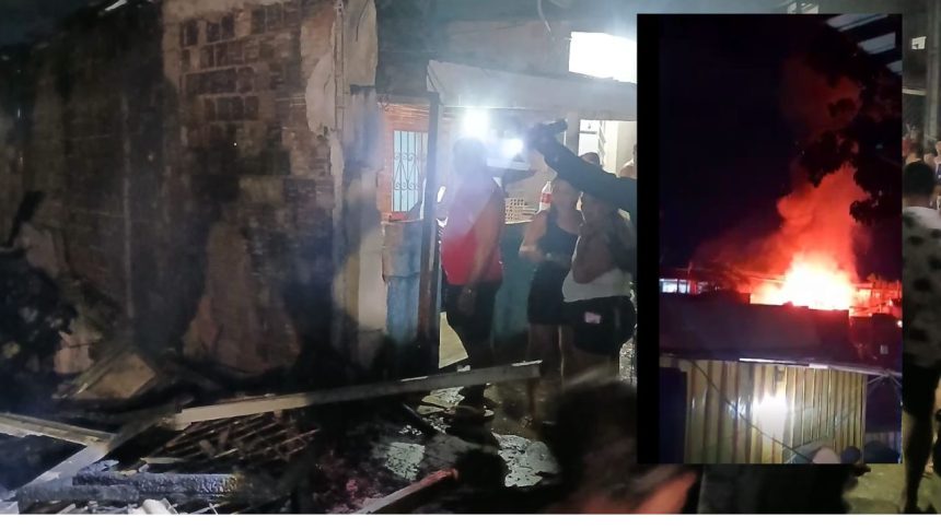 Incêndio atinge três casas no bairro São Jorge