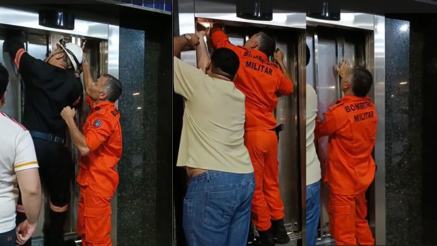 Crianças são resgatadas após ficarem presas em elevador de passarela em Manaus