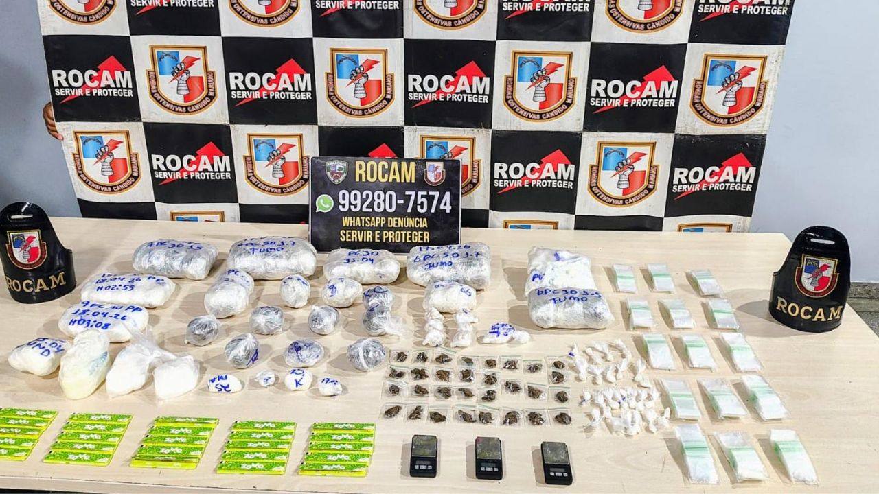 ROCAM prende mulher com mais de 3 mil porções de drogas em Manaus