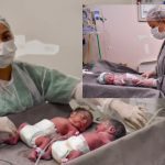 Parto raro de trigêmeos é realizado com sucesso na maternidade Ana Braga