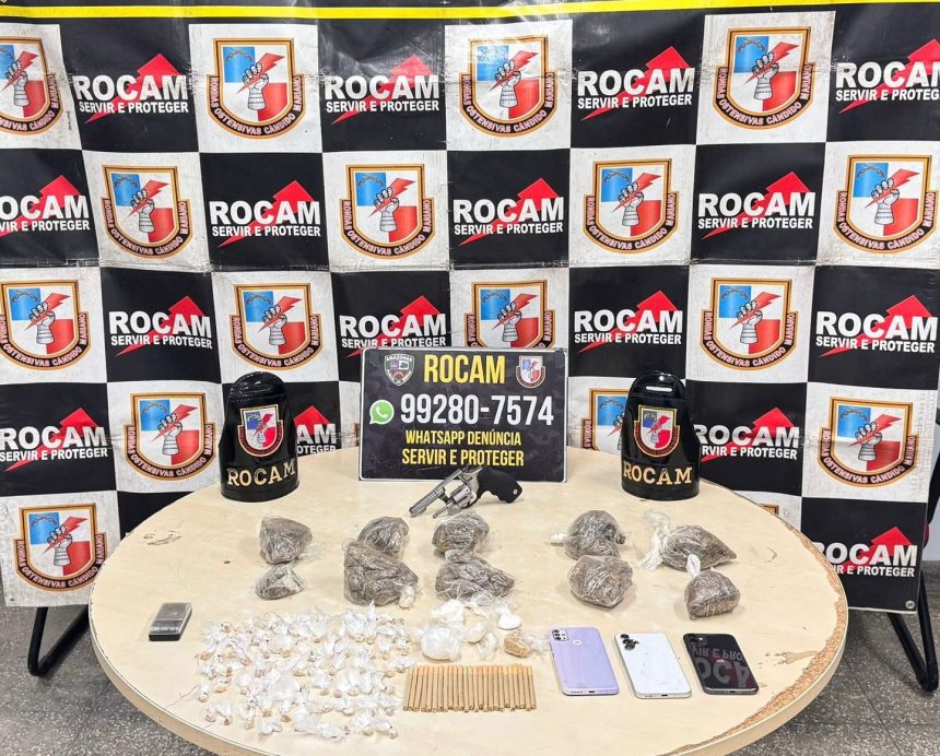 Mulher é baleada e cinco homens presos em laboratório de drogas