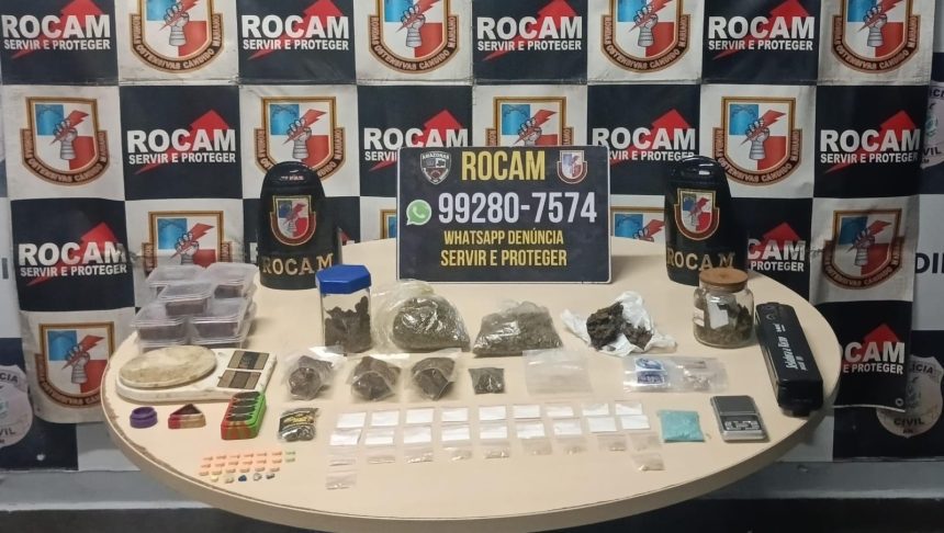 Rocam prende dupla com 70 porções de drogas no Centro de Manaus