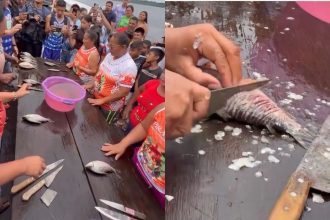 Vídeo de concurso de quem “tica” jaraqui mais rápido em Borba viraliza nas redes sociais