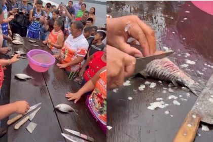 Vídeo de concurso de quem “tica” jaraqui mais rápido em Borba viraliza nas redes sociais