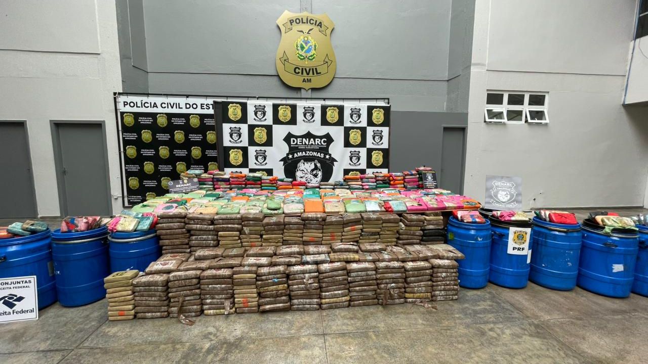 Polícia apreende 700 quilos de drogas avaliadas em R$ 12,8 milhões em operação no Amazonas