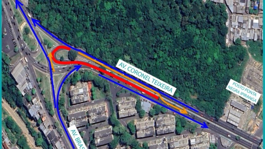 Obras alteram trânsito na avenida Coronel Teixeira a partir desta quarta-feira