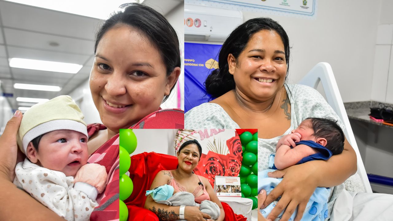 Maternidades estaduais de Manaus registram 34 partos nas primeiras horas do Dia das Mães