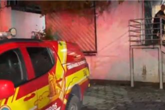 Incêndio após vazamento em botija de gás assusta moradores no Adrianópolis