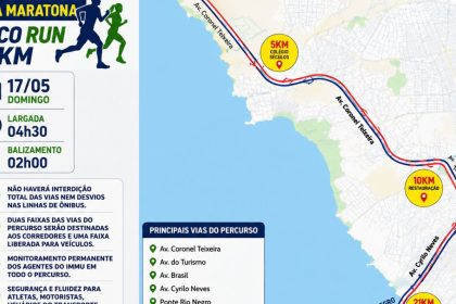 Meia maratona altera trânsito em avenidas da zona Oeste de Manaus; confira