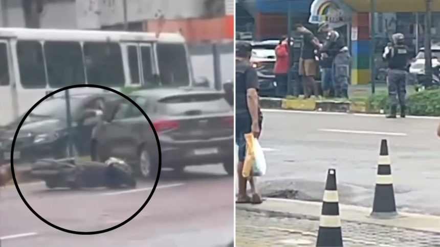Suspeito de roubo de motocicleta é preso após acidente na Avenida Djalma Batista
