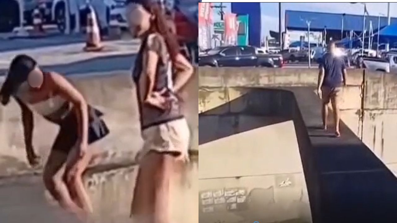 Jovens são flagrados dançando em estrutura de viaduto na zona Norte de Manaus