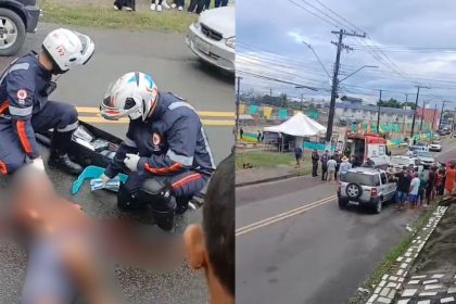 Homem cai na pista e é atropelado por carro na zona oeste de Manaus