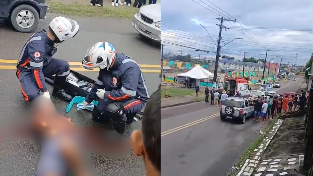Homem cai na pista e é atropelado por carro na zona oeste de Manaus