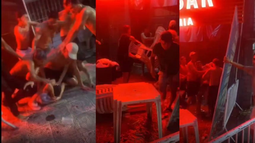 Vídeo mostra briga generalizada em adega no Centro de Manaus