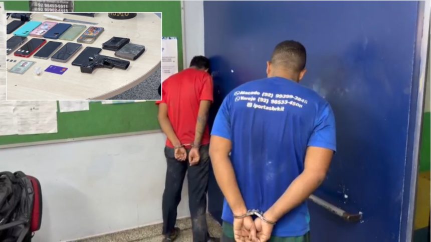 Assaltantes são presos após passageiros denunciarem arrastão em ônibus da linha 130 em Manaus