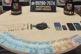 Policiais das Rondas Ostensivas Cândido Mariano (Rocam) prenderam dois homens, na noite de quarta-feira (06), após um sequestro seguido de roubo à residência