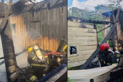 Incêndio atinge casas no bairro São Jorge e mobiliza bombeiros em Manaus