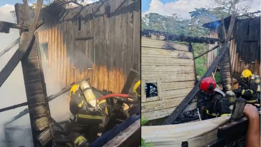 Incêndio atinge casas no bairro São Jorge e mobiliza bombeiros em Manaus