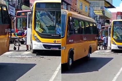 Colisão entre 'amarelinho' e ônibus deixa feridos na Avenida Cosme Ferreira