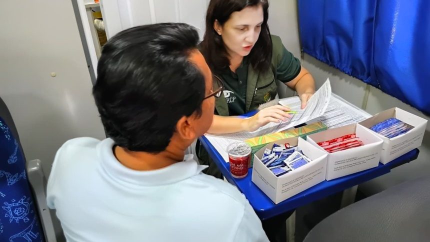 Mais de 860 testes rápidos para ISTs são realizados durante ação em Manaus