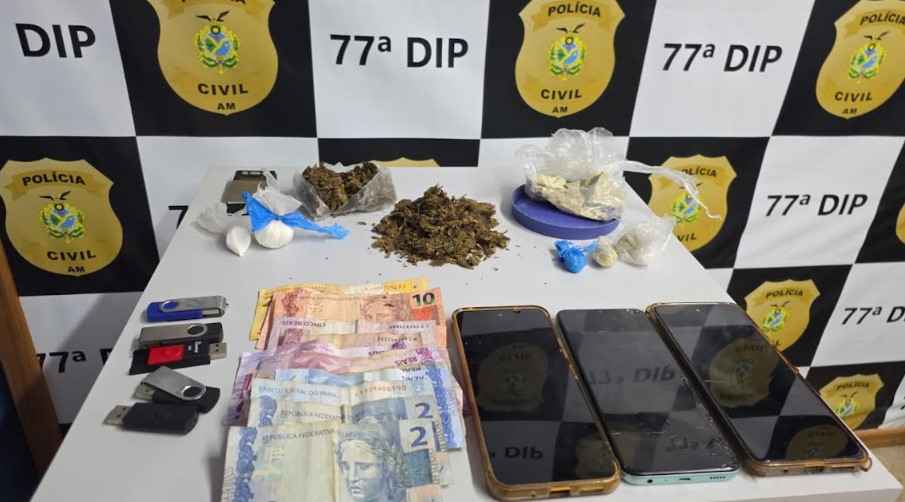 Polícia apreende drogas no bar do Flamengo, em Novo Airão