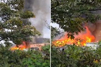 Explosão de botijão é apontada como causa de incêndio que atingiu mais de 20 casas no São Jorge, em Manaus.