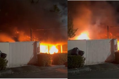 Casa é destruída por incêndio na zona centro-oeste em Manaus