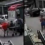 vídeo mostra momento em que idoso cai de maca do Samu em Manaus