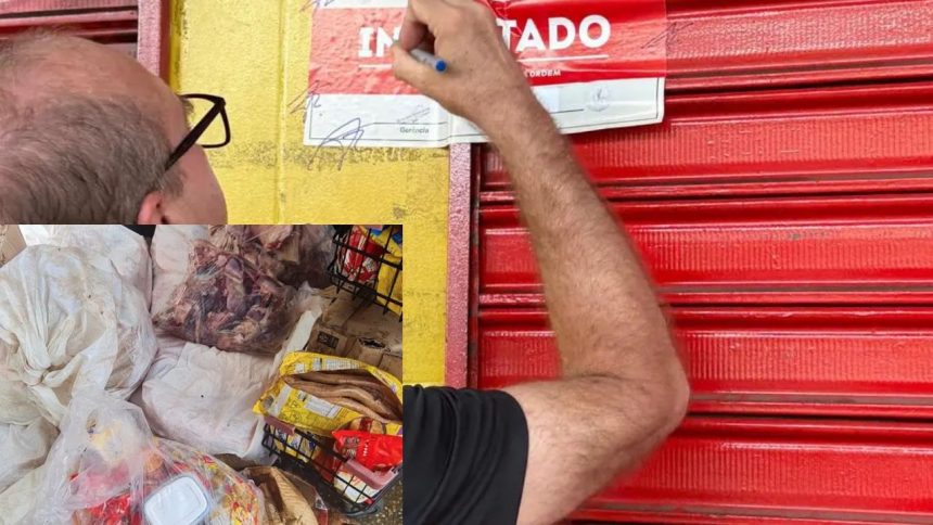 Supermercado em Manaus é interditado após fiscalização encontrar 10 toneladas de produtos vencidos