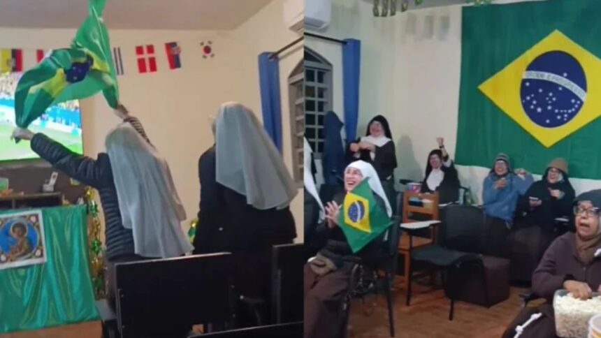 Vídeo de freiras comemorando vitória do Brasil na Copa do Mundo viraliza nas redes sociais