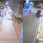 Vídeo registra momento em que motociclista colide contra carro estacionado em Parintins