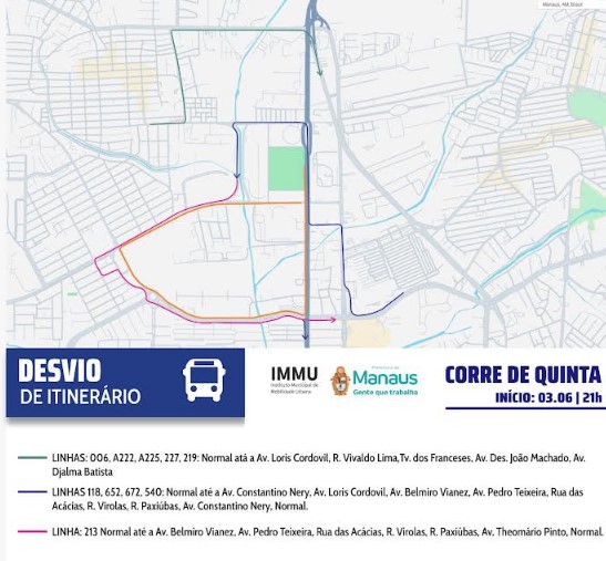 Desvio de itinerário.