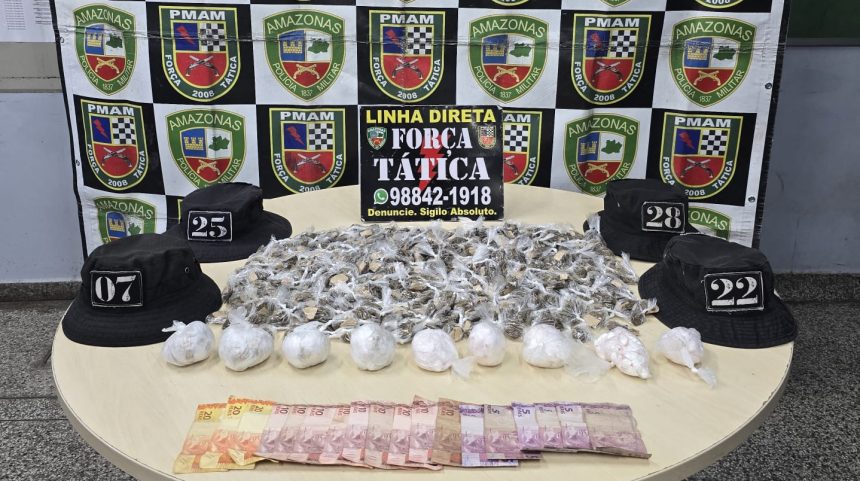 Homem é preso com porções de drogas em Manaus