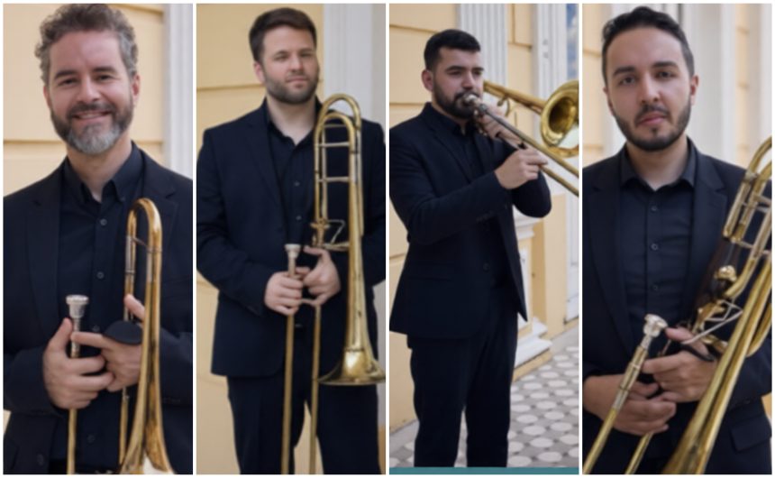 Ufam realiza recital gratuito com quarteto de trombones em Manaus